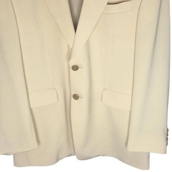 Prada Blazer Mens 44 Large  Cream Beige Two Button  Designer Jacket Italy - Picture 2 of 16